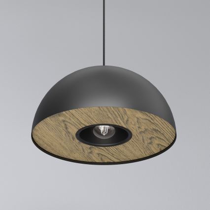 Hängeleuchte ELGUND 1xE27/15W/230V d 35 cm schwarz