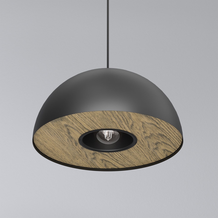 Hängeleuchte ELGUND 1xE27/15W/230V d 35 cm schwarz