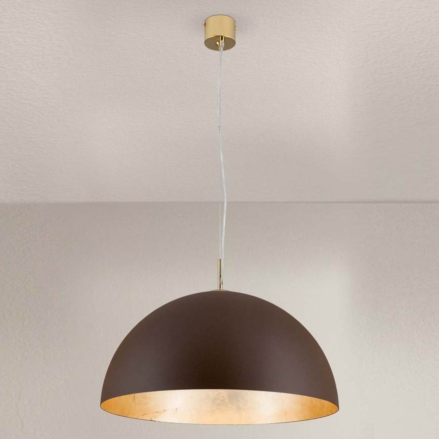 Hängeleuchte ELIANO 1xE27/60W/230V d 50 cm braun/golden