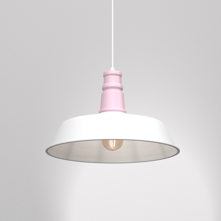 Hängeleuchte ENZO 1xE27/60W/230V weiß/rosa