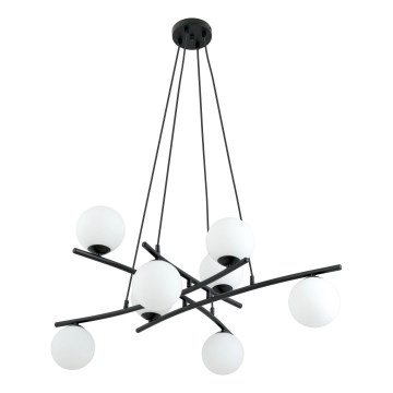 Hängeleuchte ESSA 8xE14/10W/230V schwarz/weiß