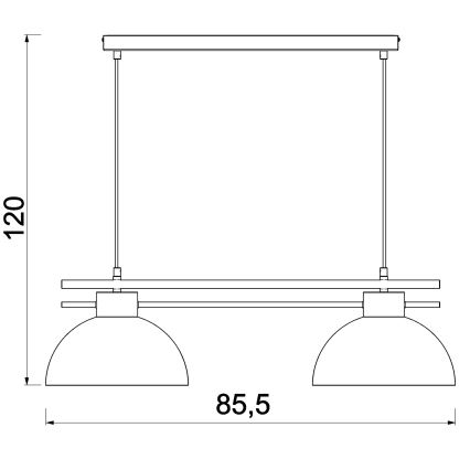 Hängeleuchte ESTATE 2xE27/15W/230V grün