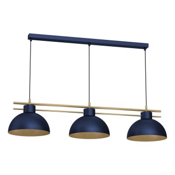 Hängeleuchte ESTATE 3xE27/15W/230V blau