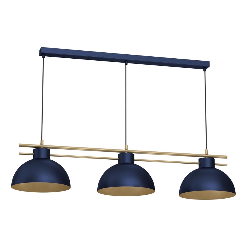 Hängeleuchte ESTATE 3xE27/15W/230V blau