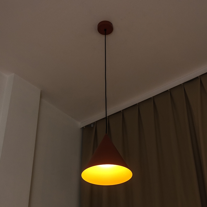 Hängeleuchte ETNA II an Kabel 1xE27/15W/230V Ø 25 cm orange