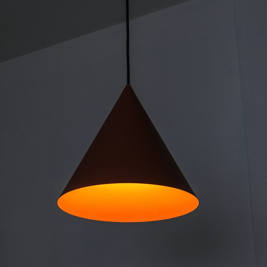 Hängeleuchte ETNA II an Kabel 1xE27/15W/230V Ø 25 cm orange