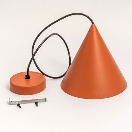 Hängeleuchte ETNA II an Kabel 1xE27/15W/230V Ø 25 cm orange