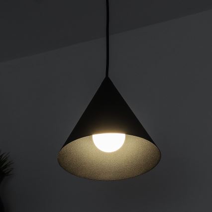 Hängeleuchte ETNA II mit Kabelaufhängung, 1x E27/15W/230V, Ø 18,5 cm, schwarz