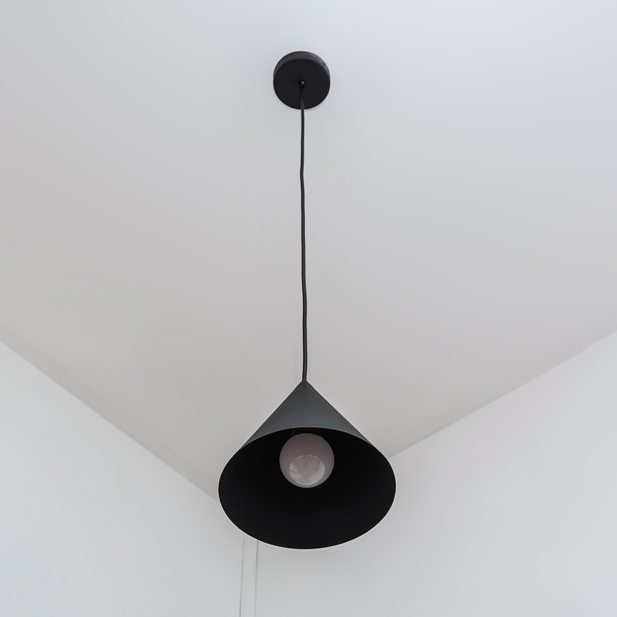 Hängeleuchte ETNA II mit Kabelaufhängung, 1x E27/15W/230V, Ø 18,5 cm, schwarz