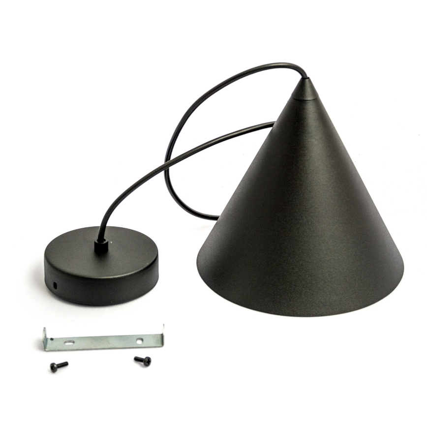 Hängeleuchte ETNA II mit Kabelaufhängung, 1x E27/15W/230V, Ø 18,5 cm, schwarz