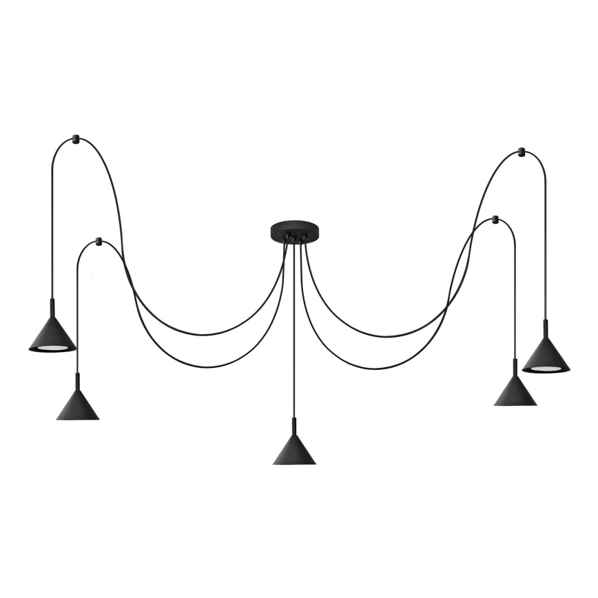 Hängeleuchte ETNA LONG 5xGX53/15W/230V Spinne schwarz
