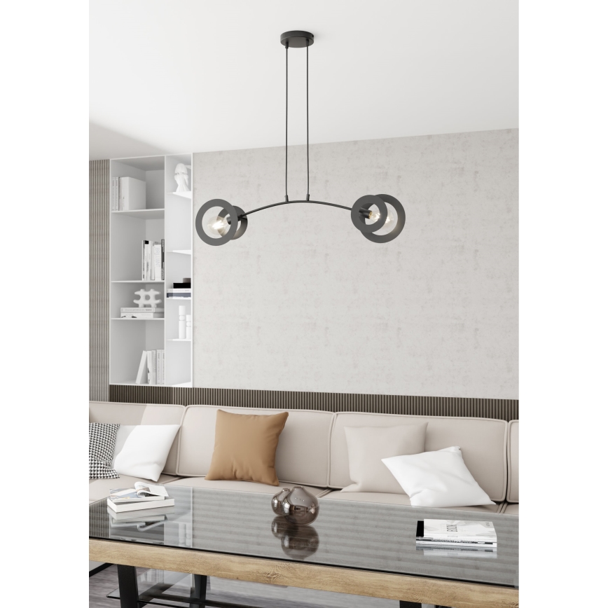 Hängeleuchte EUFORIA 2xE27/15W/230V schwarz