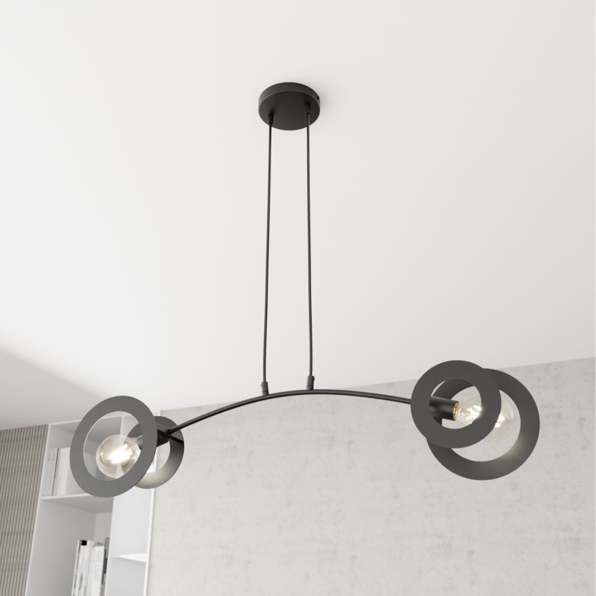 Hängeleuchte EUFORIA 2xE27/15W/230V schwarz