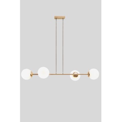 Hängeleuchte FIRA 4xE27/60W/230V golden
