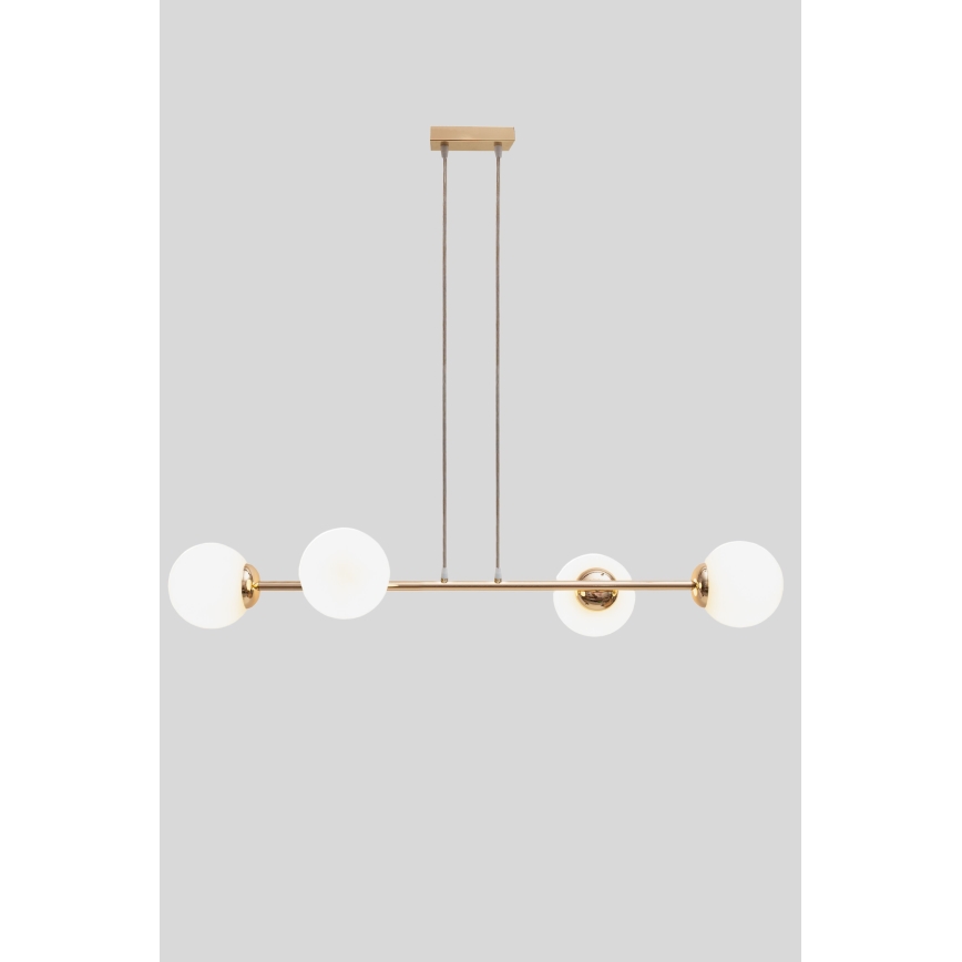 Hängeleuchte FIRA 4xE27/60W/230V golden