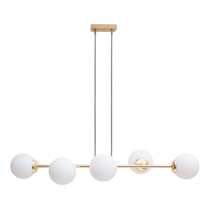 Hängeleuchte FIRA 5xE27/60W/230V golden
