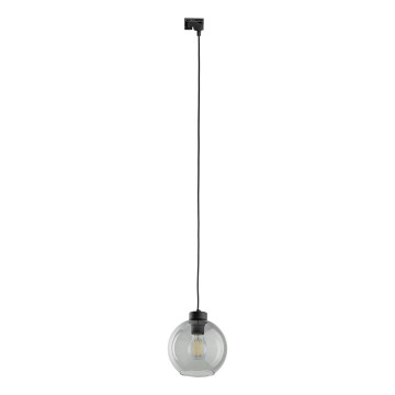 Hängeleuchte für 1-Phasen-Schienensystem CUBUS 1xE27/15W/230V schwarz/rauchig schwarz