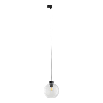 Hängeleuchte für 3-Phasen-Schienensystem CUBUS 1xE27/15W/230V schwarz/klar
