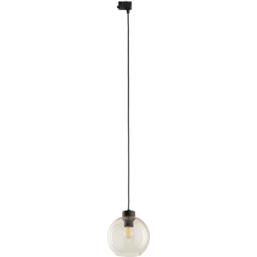 Hängeleuchte für 3-Phasen-Schienensystem CUBUS 1xE27/15W/230V schwarz/rauchig beige