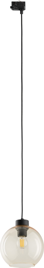 Hängeleuchte für 3-Phasen-Schienensystem CUBUS 1xE27/15W/230V schwarz/rauchig beige
