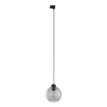 Hängeleuchte für 3-Phasen-Schienensystem CUBUS 1xE27/15W/230V schwarz/rauchig schwarz