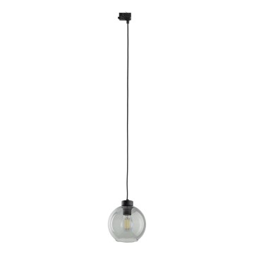 Hängeleuchte für 3-Phasen-Schienensystem CUBUS 1xE27/15W/230V schwarz/rauchig schwarz
