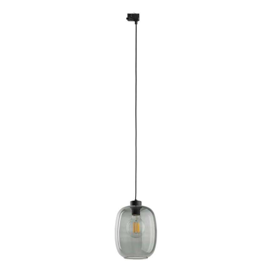 Hängeleuchte für 3-Phasen-Schienensystem ELIO 1xE27/15W/230V schwarz/rauchig schwarz