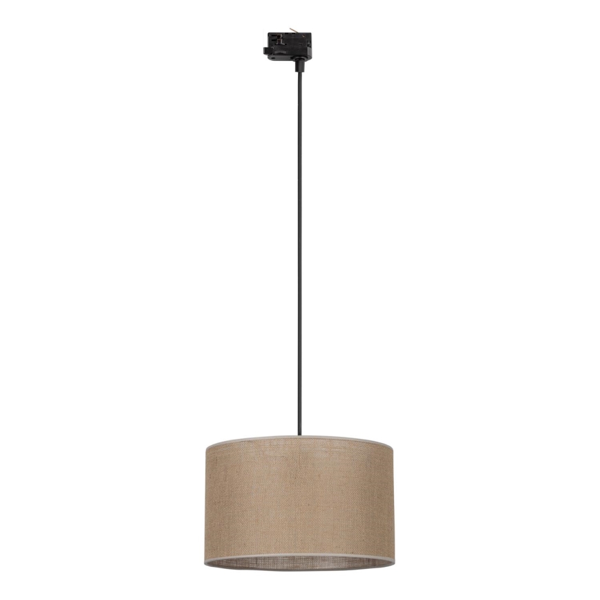 Hängeleuchte für 3-Phasen-Schienensystem TRACER 1xE27/15W/230V d 38 cm schwarz/braun