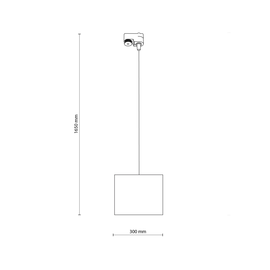 Hängeleuchte für 1-Phasen-Schienensystem TRACER 1xE27/15W/230V d 30 cm schwarz/grau