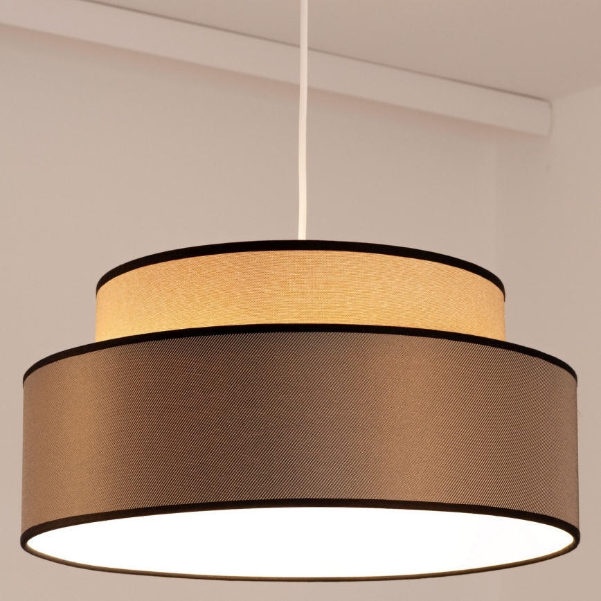 Hängeleuchte GRACE 1xE27/60W/230V beige/braun