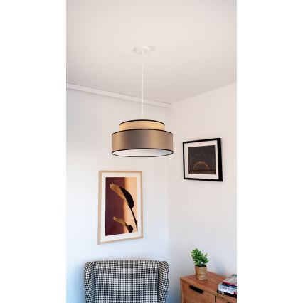 Hängeleuchte GRACE 1xE27/60W/230V beige/braun
