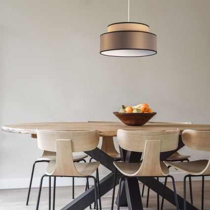 Hängeleuchte GRACE 1xE27/60W/230V beige/braun