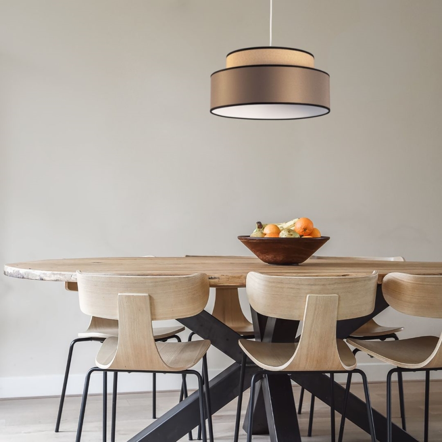 Hängeleuchte GRACE 1xE27/60W/230V beige/braun