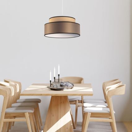 Hängeleuchte GRACE 1xE27/60W/230V beige/braun