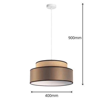 Hängeleuchte GRACE 1xE27/60W/230V beige/braun