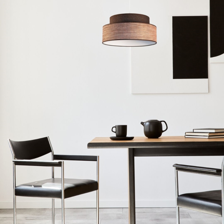 Hängeleuchte GRACE 1xE27/60W/230V braun/beige
