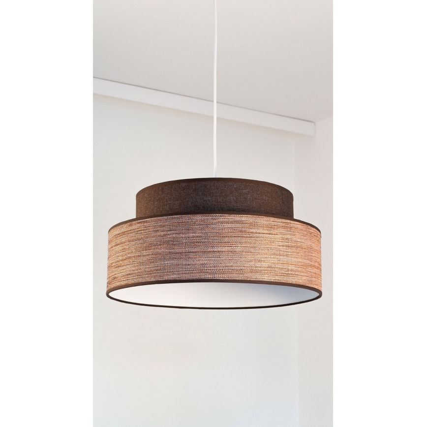Hängeleuchte GRACE 1xE27/60W/230V braun/beige