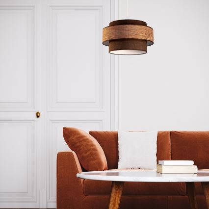 Hängeleuchte GRACE 1xE27/60W/230V braun/beige