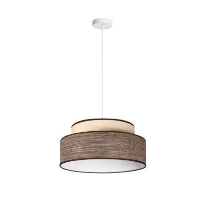 Hängeleuchte GRACE 1xE27/60W/230V cremefarben/braun