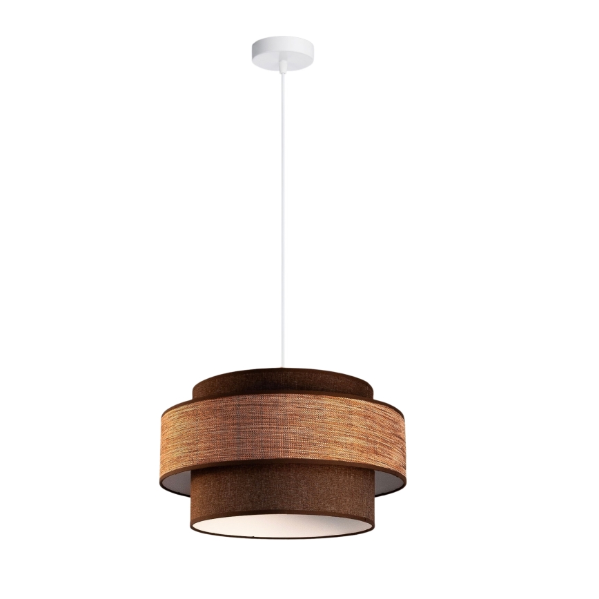 Hängeleuchte GRACE 1xE27/60W/230V d 40 cm braun/beige