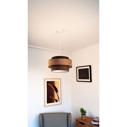 Hängeleuchte GRACE 1xE27/60W/230V d 40 cm braun/beige