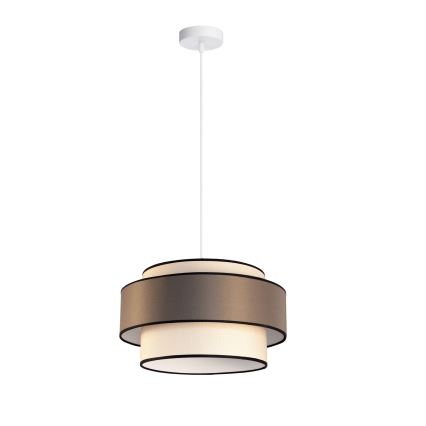 Hängeleuchte GRACE 1xE27/60W/230V d 40 cm cremefarben/braun
