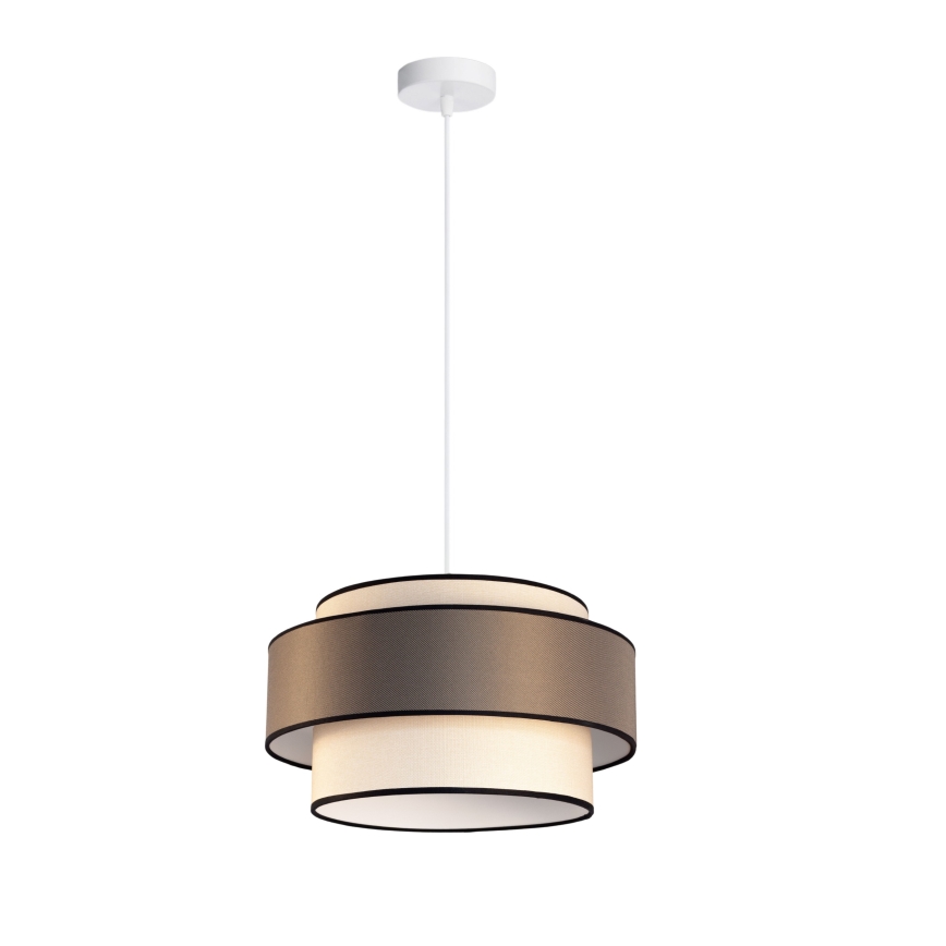 Hängeleuchte GRACE 1xE27/60W/230V d 40 cm cremefarben/braun