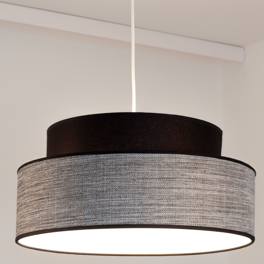 Hängeleuchte GRACE 1xE27/60W/230V schwarz/grau
