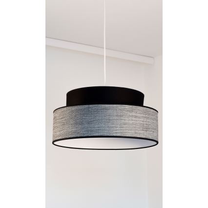 Hängeleuchte GRACE 1xE27/60W/230V schwarz/grau