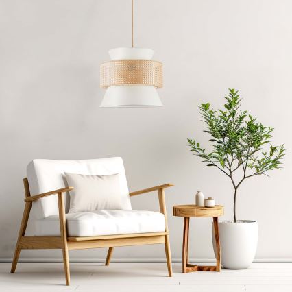 Hängeleuchte GRENADA 1xE27/20W/230V d 40 cm beige
