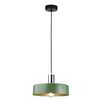 Hängeleuchte HAKI 1xE27/60W/230V grün/schwarz/glänzendes Chrom