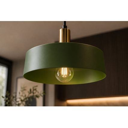 Hängeleuchte HAKI 3xE27/60W/230V grün/schwarz/glänzendes Chrom