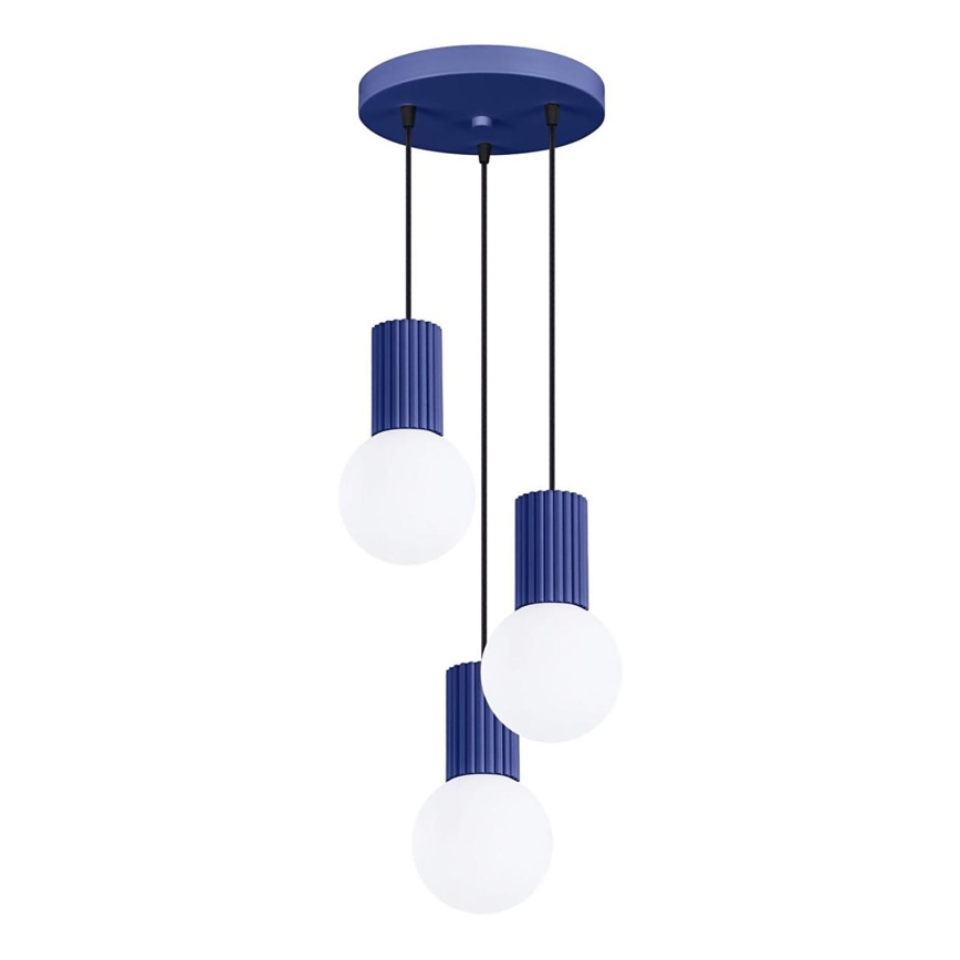 Hängeleuchte HALO 3xG9/8W/230V d 25 cm blau