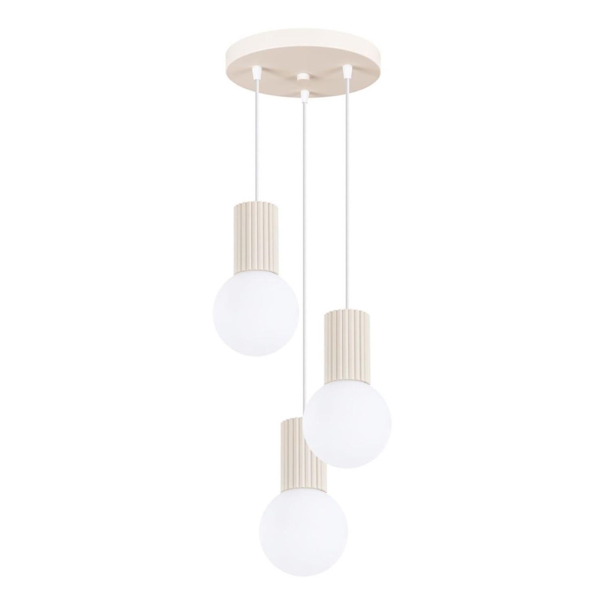 Hängeleuchte HALO 3xG9/8W/230V d 25 cm cremefarben